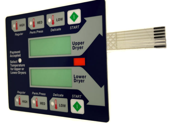 Duurzaam zelfklevend rubberen metalen knoppen PET PC-membraan