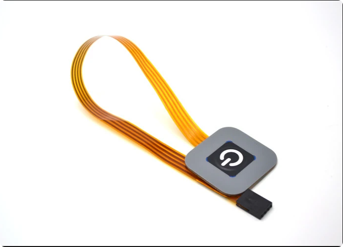 Slanke membraanschakelaar met één sleutel